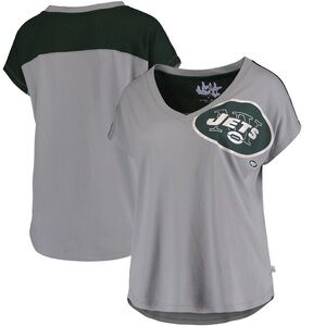 NWT New York Jets Touch by Alyssa Milano Women's First Down T-Shirt Gray Medium